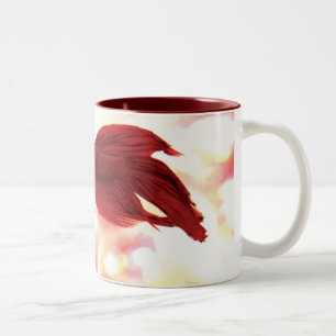 Roter Betta Zweifarbige Tasse