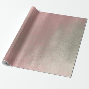 Roter Bin Rose Blush Minze Grünes graues Glas Ombr Geschenkpapier