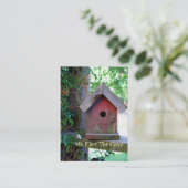 Roter Birdhouse-neue Adresse Visitenkarte (Stehend Vorderseite)