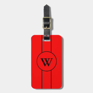 ROTER /BLACK STREIFEN DES CHIC-LUGGAGE/BAG TAG_01 GEPÄCKANHÄNGER