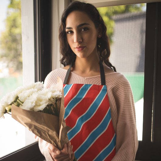 Roter Blaue Diagonalstreifen Schürze