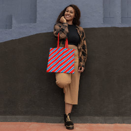 Roter Blaue Diagonalstreifen Tasche