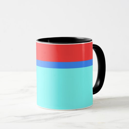 ROTER BLAUER AQUA STRIPE TASSE (VorderseiteRechts)