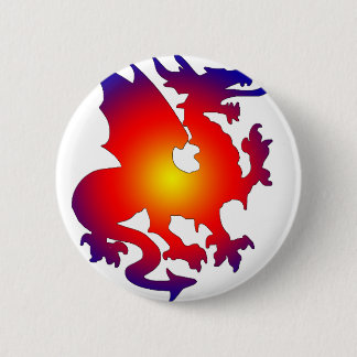roter blauer Drache Button