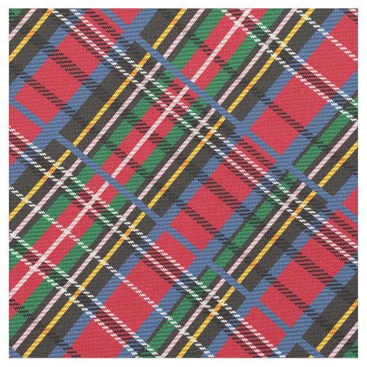 Roter, blauer, grüner Tartan Stoff (Nahaufnahme)