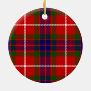 Roter blauer und grüner Clan Fraser Tartan Keramikornament