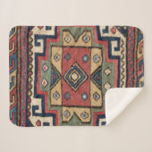 Roter Blauer Western Lone Star Dallas  Sherpadecke (Vorderseite (Horizontal))