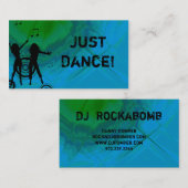 Roter blaues Grün der DJ-Visitenkarte-Musik Retro Visitenkarte (Vorne/Hinten)