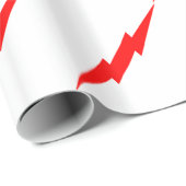 Roter Blitz Geschenkpapier (Rolleneckpunkt)