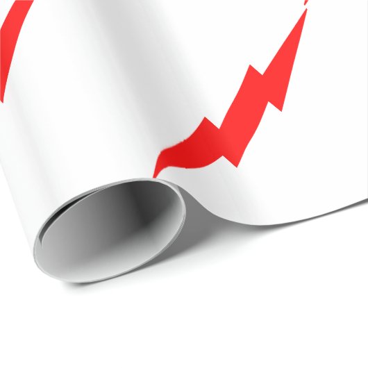 Roter Blitz Geschenkpapier (Rolleneckpunkt)