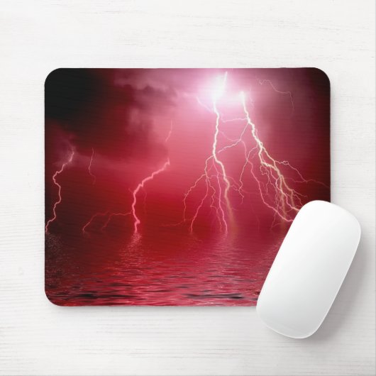 Roter Blitz Mousepad (Mit Mouse)