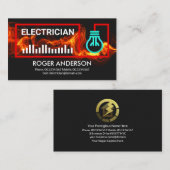 Roter Blitzdraht, elektrischer Unternehmer Visitenkarte (Vorne/Hinten)