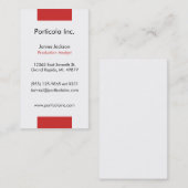 Roter Block-schlichte Geschäfts-Karten Visitenkarte (Vorne/Hinten)