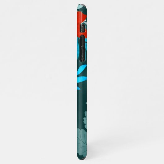 Roter Blossom Blume iPhone-Abdeckung iPhone Hülle (Linke Seite)