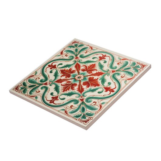 Roter Blossom Fliese (Seite)