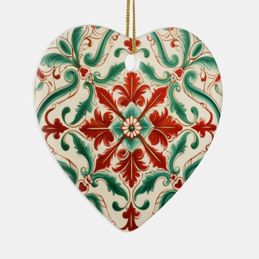 Roter Blossom Keramik Ornament (Rechts)