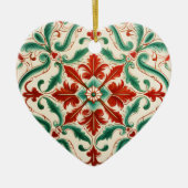 Roter Blossom Keramik Ornament (Vorne)