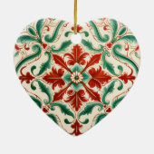 Roter Blossom Keramik Ornament (Hinten)