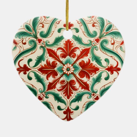 Roter Blossom Keramik Ornament (Hinten)