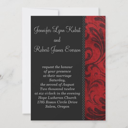 Roter Blüh Einladung (Vorderseite)