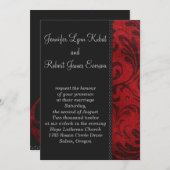 Roter Blüh Einladung (Vorne/Hinten)