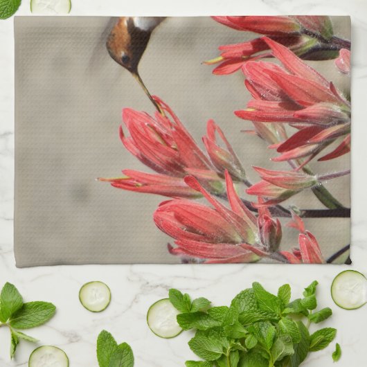 Roter Blume Küchentuch (Gefaltet)