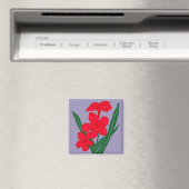 roter Blume Magnet (In Situ (Geschirrspüler))