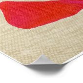 Roter Blumen-Druck Poster (Ecke)