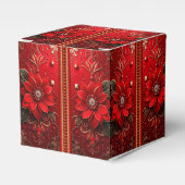 Roter Blumen-Feiertags-Geschenkkarton Geschenkschachtel (Vorderseite)