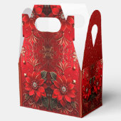 Roter Blumen-Feiertagsgeschenkkarton Geschenkschachtel (Geöffnet)