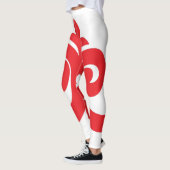 Roter Blumenentwurf Leggings (Links)