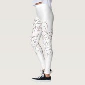 Roter Blumenentwurf Leggings (Links)