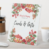 Roter Blumengarten Blume Hochzeiten Karten und Ges Sockelschild (In Situ)