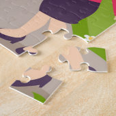 Roter Blumengarten der Schule und Lehrerin Puzzle (Seite)