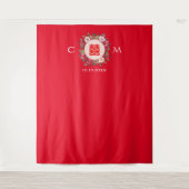 Roter Blumenkranz Hintergrund der chinesischen Hoc Wandteppich (Vorderseite)