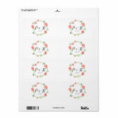 Roter Blumenreath Hochzeitswasserflaschen (Vorne)