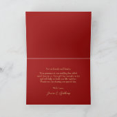 Roter Blumenvogel Dankeskarte (Innenseite)