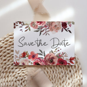 Roter Blush Rose Trendy Save the Date