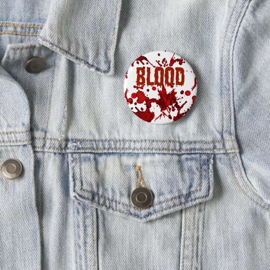 ROTER Blut-Halloween-Druck Button (Beispiel)