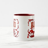 ROTER Blut-Halloween-Druck Zweifarbige Tasse (Mittel)