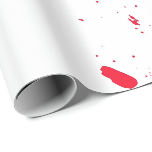Roter Blut-Spritzer Geschenkpapier (Rolleneckpunkt)