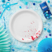 Roter Blut-Spritzer Pappteller (Party)