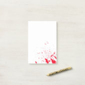 Roter Blut-Spritzer Post-it Klebezettel (Auf Schreibtisch)