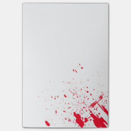 Roter Blut-Spritzer Post-it Klebezettel