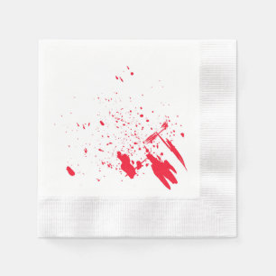 Roter Blut-Spritzer Serviette