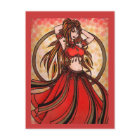 Roter Bly Dancer Postkarten