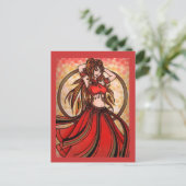 Roter Bly Dancer Postkarten (Stehend Vorderseite)
