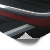 Roter BMW 635 CSi Grill (Zwillingskidneys) Poster (Ecke)