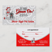 Roter Boden auf dem Pet-Erwachsen Terminkarte (Vorne/Hinten)