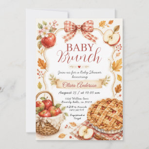 Roter Bogen Apfel Cutie Pie Babyparty-Brunch Einladung
